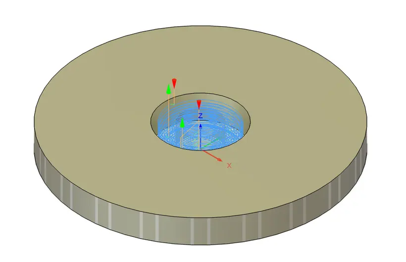 CAM setup for the large conveyor sprocket showing toolpaths across the tooth profile.