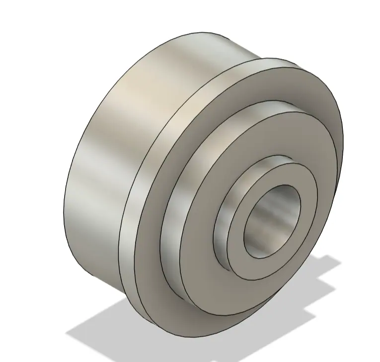 CAD model of the conveyor bearing.