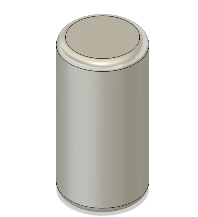 CAD model of the half-inch dowel pin.