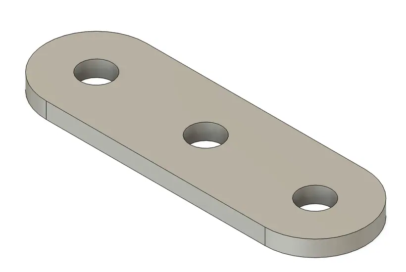 CAD model of the drill belt link.