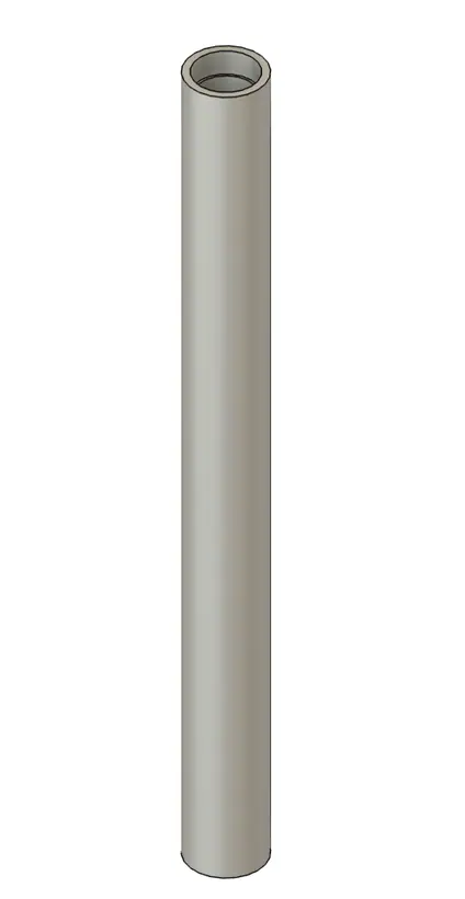 CAD model of the conveyor pipe.