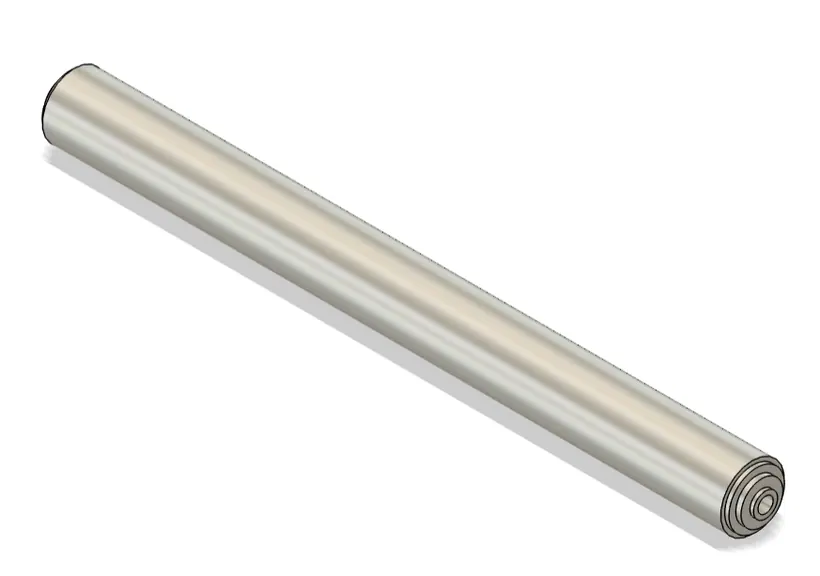 CAD pipe subassembly modeled without the spacer component fitted.